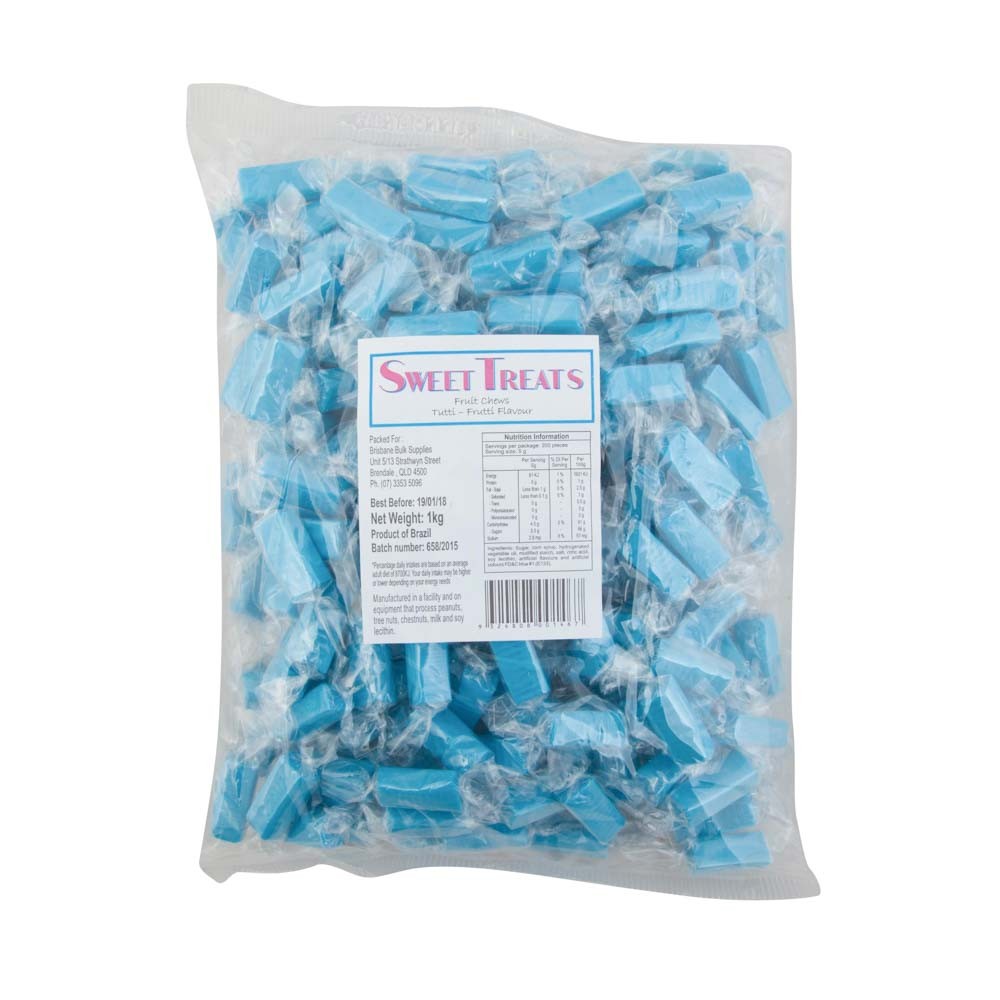 Blue Fruit Chews 1kg 8kg Candy Bar Sydney